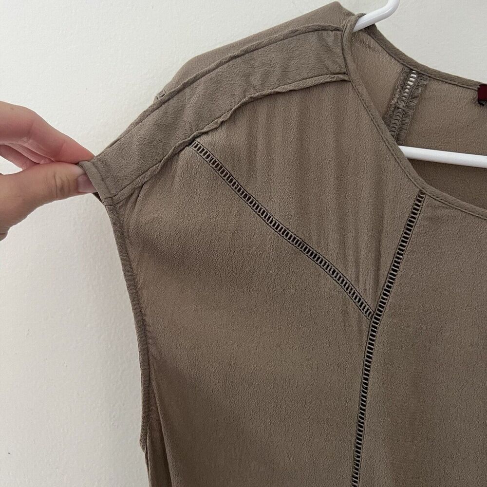 comptoir des cotonniers Womens Mid Length Sheath Dress Tan - Picture 4 of 10